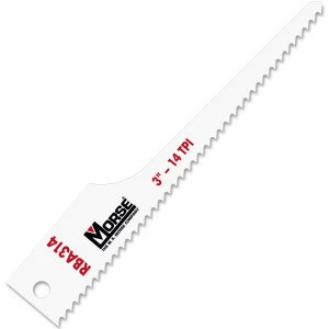 MK Morse RBA33514T25 - Recip Saw Blade (BiMetal) "Air Saw" 3" x 0.035" 14TPI 25/Pack 3 MK Morse RBA33514T25 - Recip Saw Blade (BiMetal) "Air Saw" 3" x 0.035" 14TPI 25/Pack