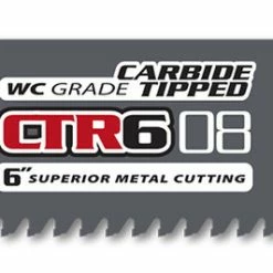 MK Morse CTR608MC1 - Recip Saw Blade Carbide Tipped 6" X 1" 8TPI 1/Pack