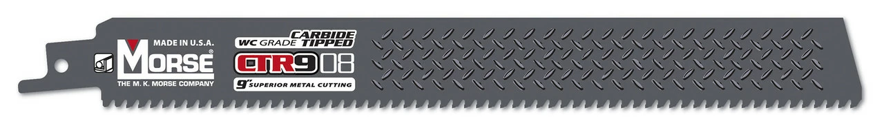 MK Morse CTR908MC15 - Recip Saw Blade Carbide Tipped 9" X 1" 8TPI 15/Pack 3 MK Morse CTR908MC15 - Recip Saw Blade Carbide Tipped 9" X 1" 8TPI 15/Pack