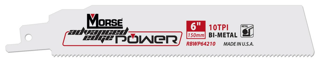 MK Morse RBWP94214T25 - Recip Saw Blade (BiMetal) "Power" 9" x 0.042" 14TPI 25/Pack 3 MK Morse RBWP94214T25 - Recip Saw Blade (BiMetal) "Power" 9" x 0.042" 14TPI 25/Pack