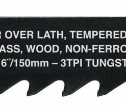 MK Morse RTCT606ST03 - Recip Saw Blade Carbide Tipped 6" X 3/4" 6TPI 3/Pack