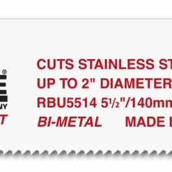MK Morse RBU1206T05 - Recip Saw Blade (BiMetal) "U-Shank" 12" x 0.050" 6TPI 5/Pack